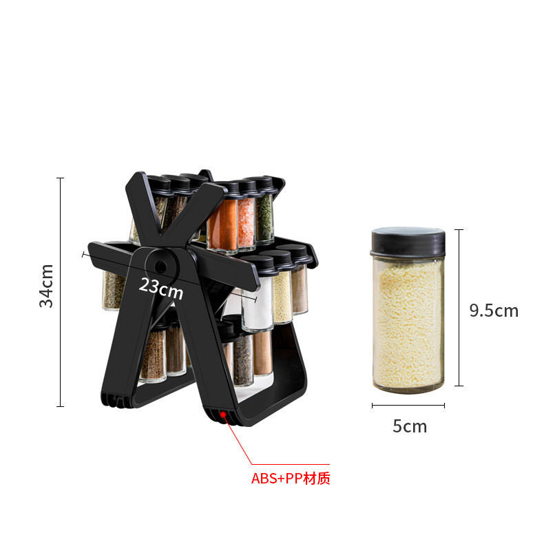 Rotating Ferris Wheel Glass Seasoning Rack Set
